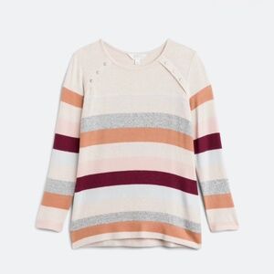 Button Detail Brushed Knit Top